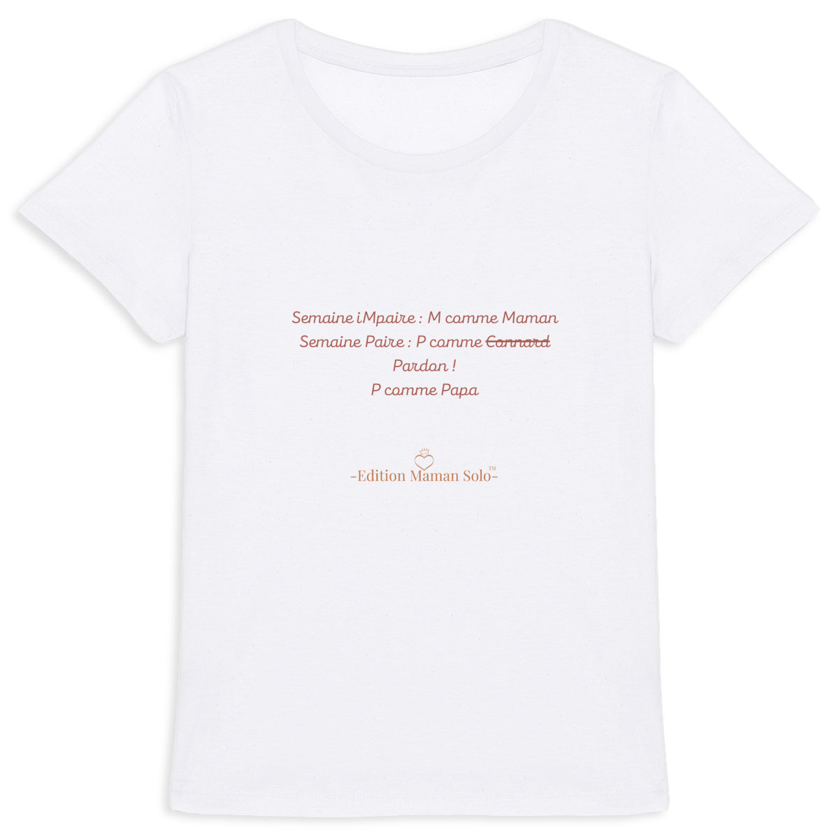 T-shirt épais semaine Paire-imPaire -Edition Maman Solo- - face_0