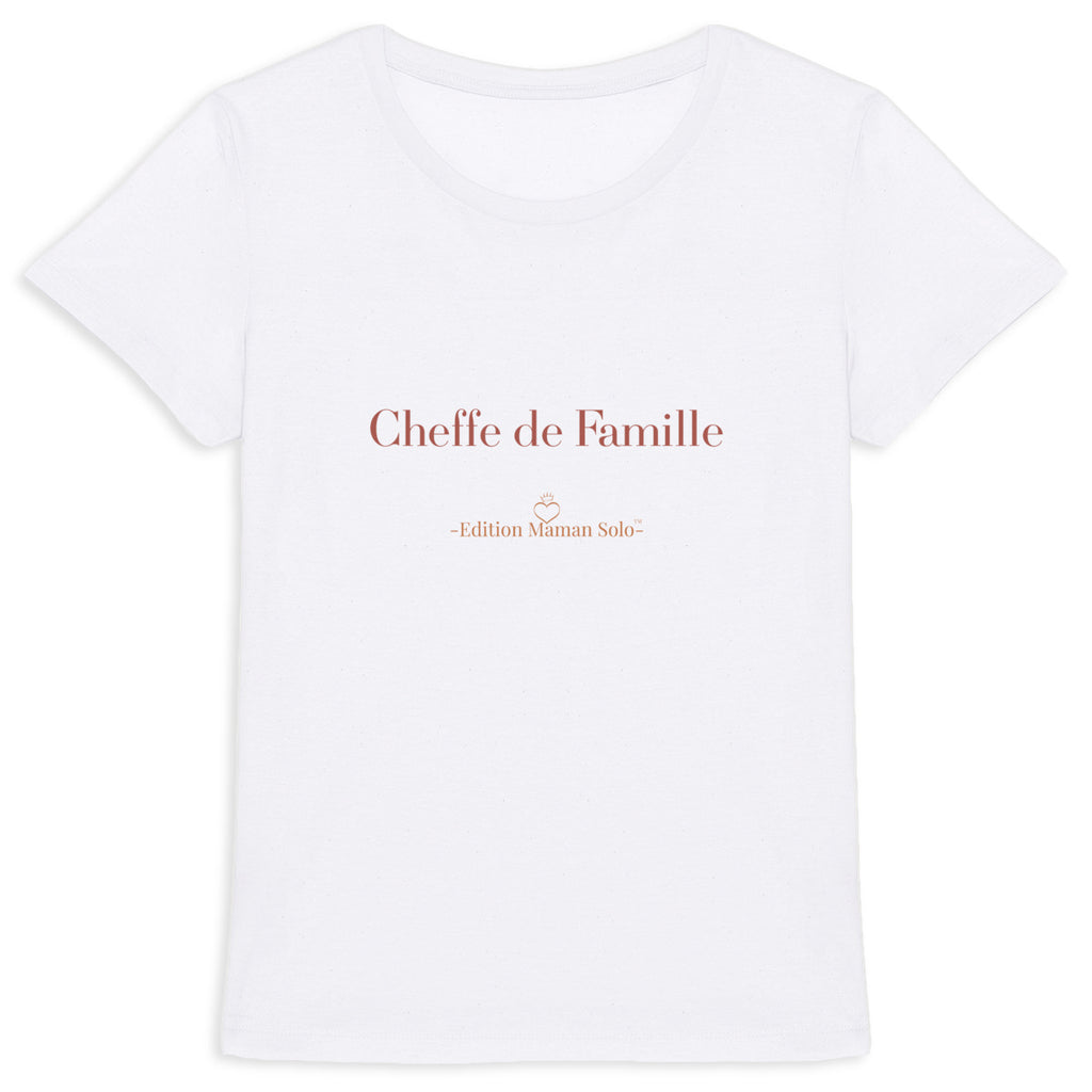 T shirt épais "Cheffe de Famille" -Edition Maman Solo- - face_0