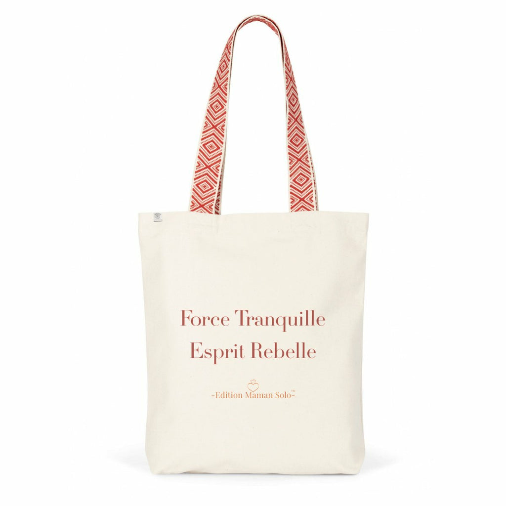 Tote Bag "Force Tranquille Esprit Rebelle" -Edition Maman Solo- - face_1