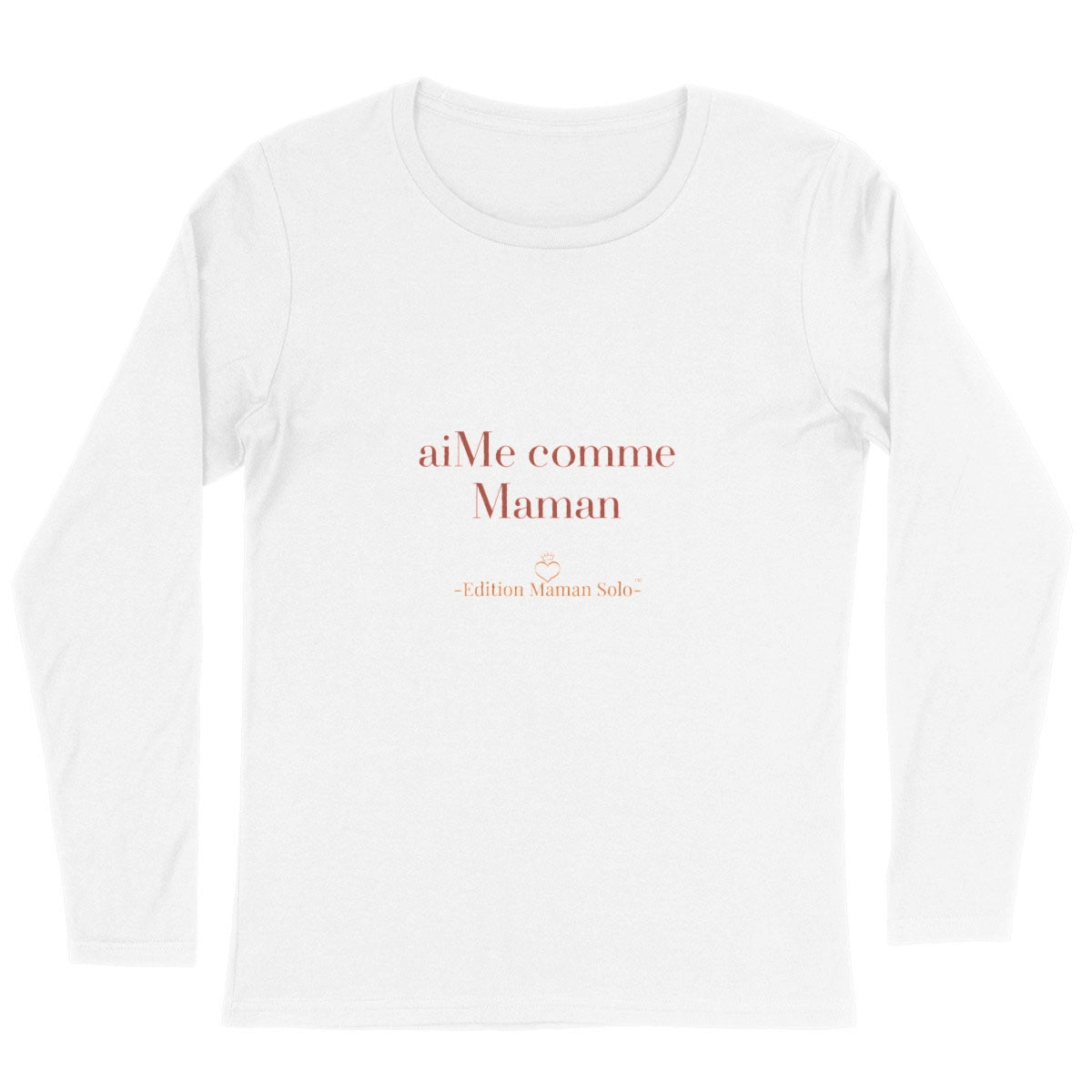 Pull fin "aiMe comme Maman" -Edition Maman Solo- - face_blanc