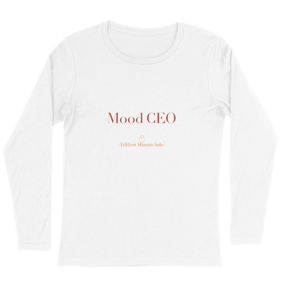 Pull fin "Mood CEO" -Edition Maman Solo- - face_blanc